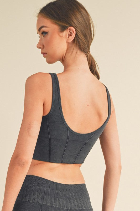 Women's Ultra-Comfort Ribbed Sports Bra